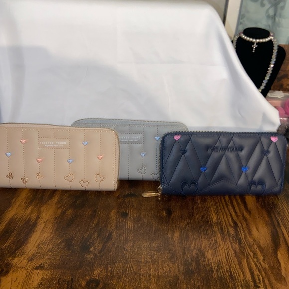 Forever Young Tan and Navy Wallet - Picture 2 of 2